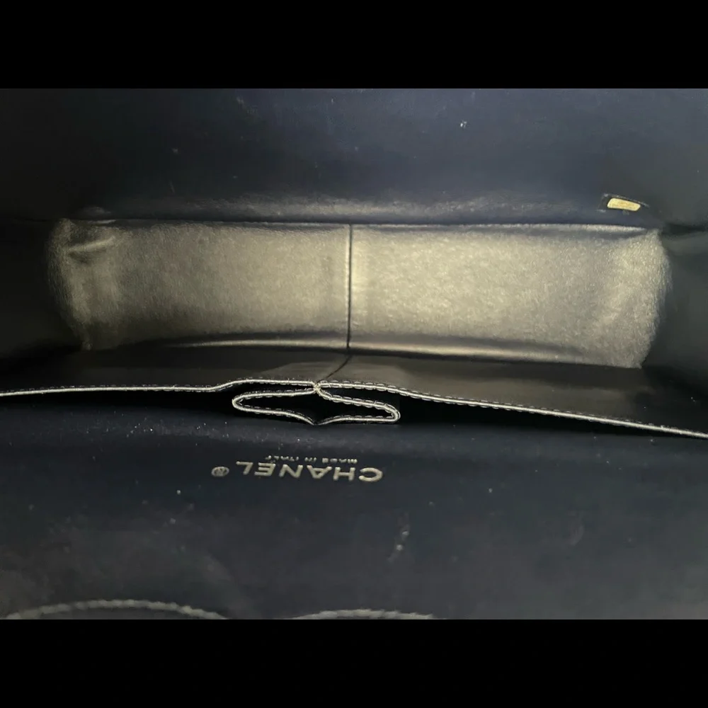 Sold Chanel Navy Caviar Maxi Double Flap bag - Picture 10 of 15